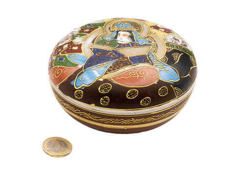 Satsuma Japanese hand painted porcelain vessel  # 93737