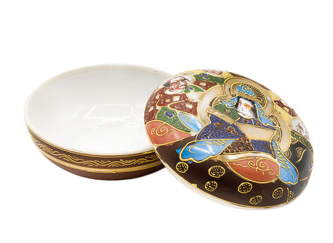 Satsuma Japanese hand painted porcelain vessel  # 93737