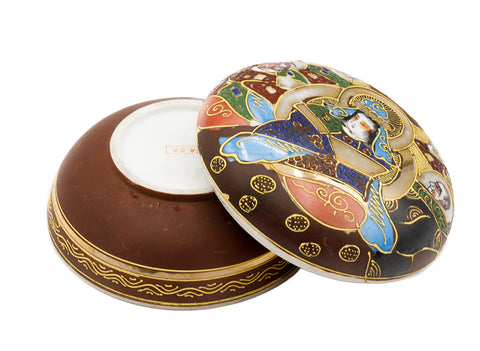 Satsuma Japanese hand painted porcelain vessel  # 93737