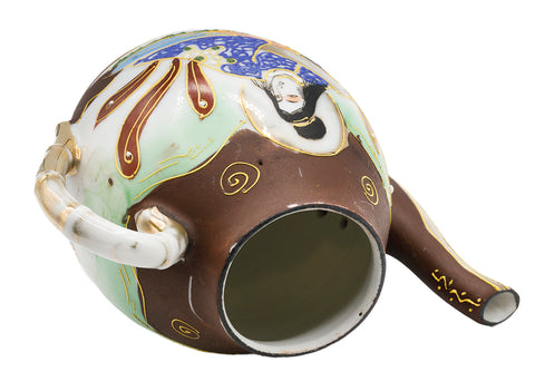 Satsuma handmade hand painted with gold Japanese porcelain tea pot  # 93741
