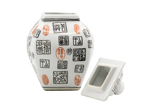 Chinese porseleinen theebus, decoratie met traditionele karakters # 93749