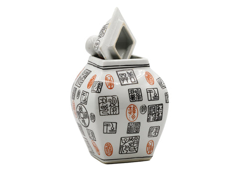 Chinese porseleinen theebus, decoratie met traditionele karakters # 93749
