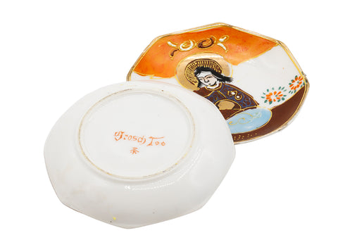 Satsuma Japanse handbeschilderde porseleinen mini-bordjes set # 93751