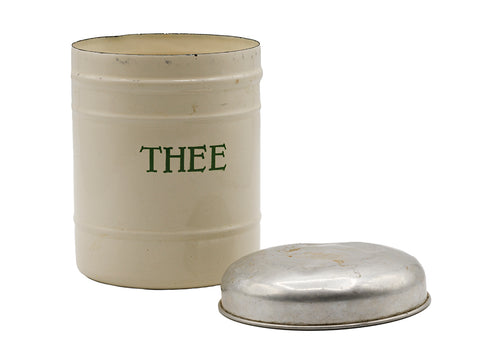 Nederlandse metalen theeblik, "Thee" bord # 93756