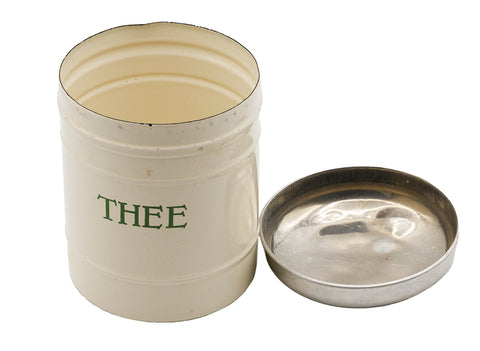 Nederlandse metalen theeblik, "Thee" bord # 93756