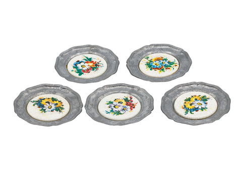 Staat voor de theekop, metaal/porselein # 93758