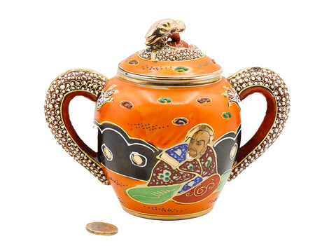 Satsuma Japanese hand painted porcelain vessel  # 93765