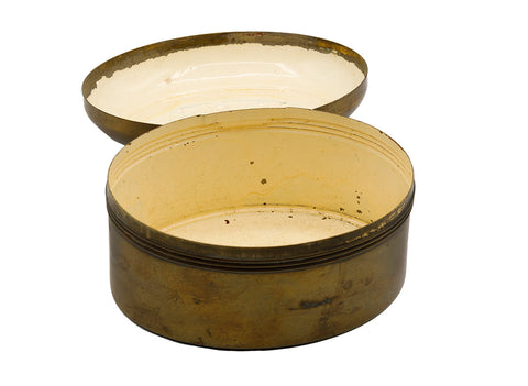 Vintage copper tea can, Dutch "thee" sign  # 93769