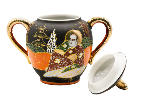 Satsuma Japanese hand painted porcelain vessel  # 93776