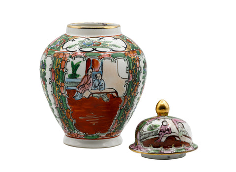 Chinese vintage hand painted tea jar  # 93782