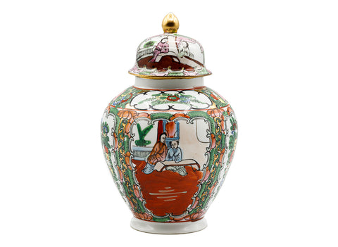 Chinese vintage hand painted tea jar  # 93782