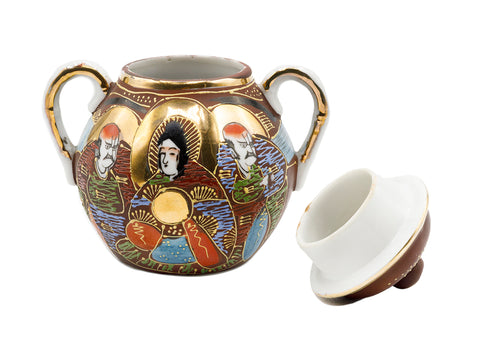 Satsuma Japanese hand painted porcelain vessel  # 93783