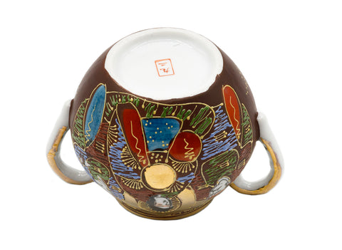 Satsuma Japanese hand painted porcelain vessel  # 93783