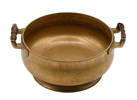 Vintage copper teapot with the ceramic handles and special vessel for the charcoal heating  # 93785