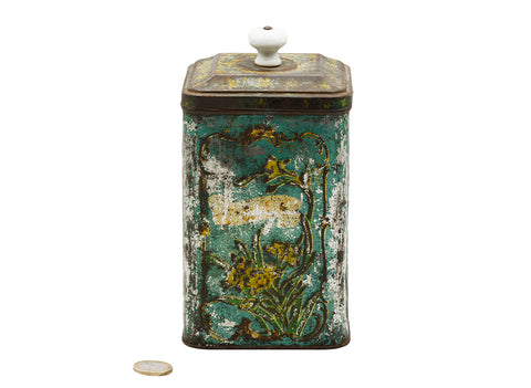 Vintage tin caddy  # 93788