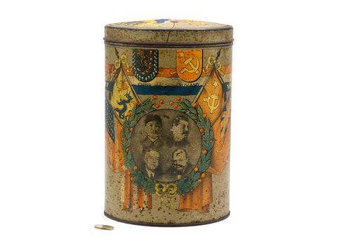 Vintage tin can, 1939-1945 WWII Winners  # 93793