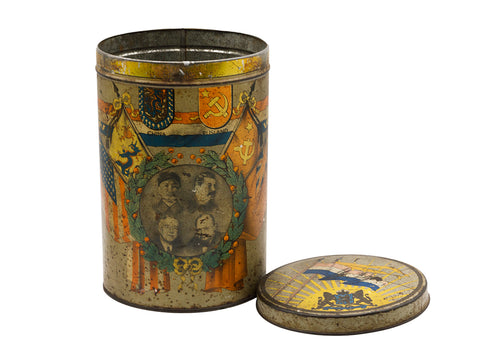 Vintage tin can, 1939-1945 WWII Winners  # 93793