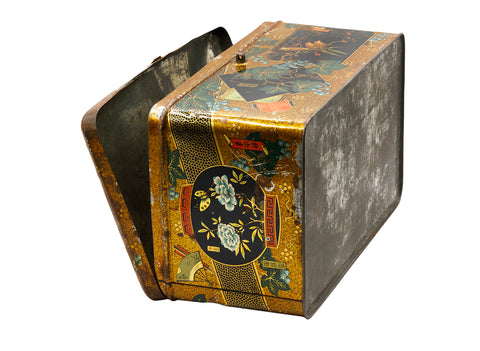 Huge rare old vintage tea tin box  # 93794
