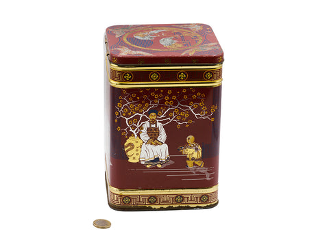 Grote vintage blikken theeblik # 93796