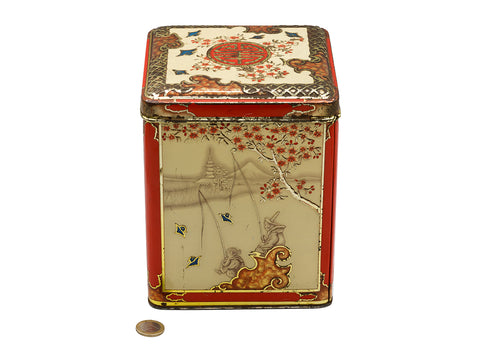 Grote vintage blikken theebus # 93797