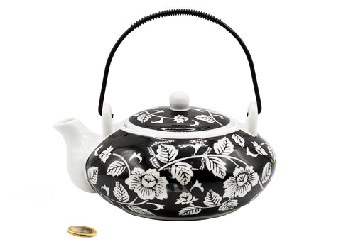 Porcelain teapot with the metal holder, China  # 93806