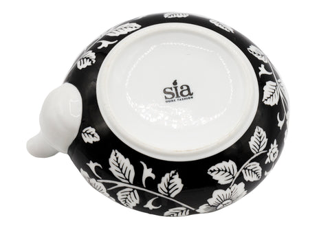 Porcelain teapot with the metal holder, China  # 93806