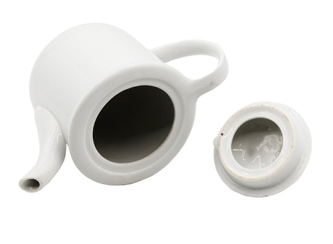 Witte porseleinen theepot, China # 93807