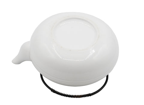 Chinese porseleinen theepot met metalen handvat # 93821