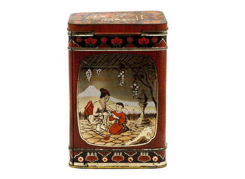 Chinese Vintage tin tea caddy  # 93826
