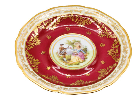 Tasse à thé en porcelaine avec la soucoupe  # 93838