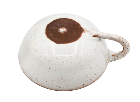 Keramische theekop met schoteltje (met barst) # 93839