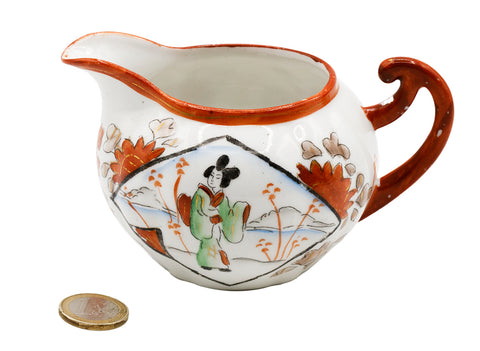 Japanese vintage kutani pitcher / gongdaobei  # 93847