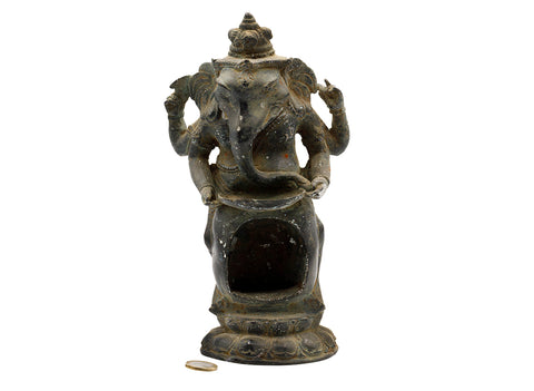 Bronzen vintage Ganesha-beeld (India) # 93850