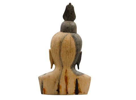 Thailändische Buddha-Statue aus Holz, handgeschnitzt #93854