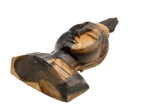 Thailändische Buddha-Statue aus Holz, handgeschnitzt #93854