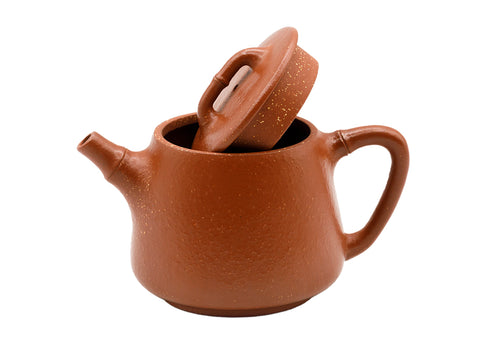 Bamboo Knot Red Clay Yixing Teapot # 93621 160 ml