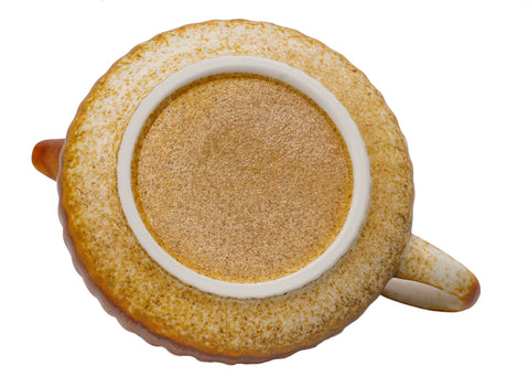 Peervormige keramische theepot met warm oranje glazuur # 93468, 170 ml