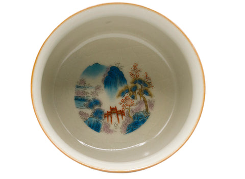 Theekopje met traditioneel Chinees schilderachtig ontwerp (140 ml) # 93456, 160 ml