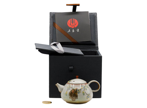 Handbeschilderde keramische theepot # 93472