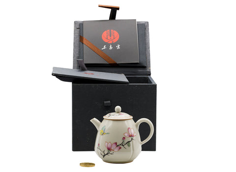 Met de hand beschilderde keramische theepot # 934722