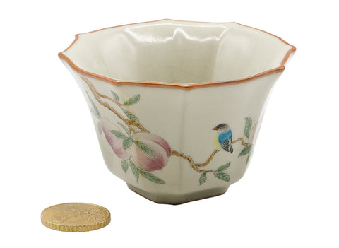 Met de hand beschilderde bloemige theekop # 934782