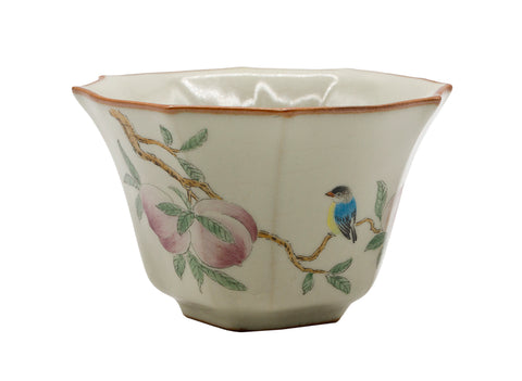 Met de hand beschilderde bloemige theekop # 934782