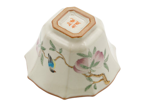 Met de hand beschilderde bloemige theekop # 934782