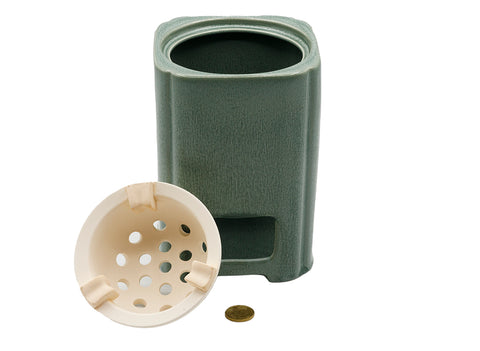 Poêle en charbon de bambou vert Sifang pour la préparation traditionnelle du thé # 93470