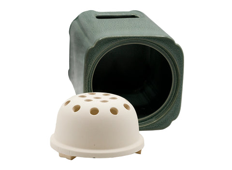 Poêle en charbon de bambou vert Sifang pour la préparation traditionnelle du thé # 93470