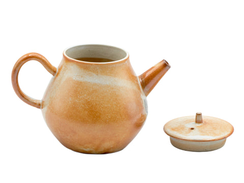 Keramische theepot met aardse tinten en gestructureerde glazuur # 934812