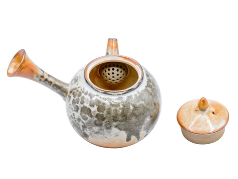 Théière à anse latérale émaillée Shino n° 934821