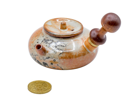 Shino geglazuurde theepot met zijhandvat # 934823