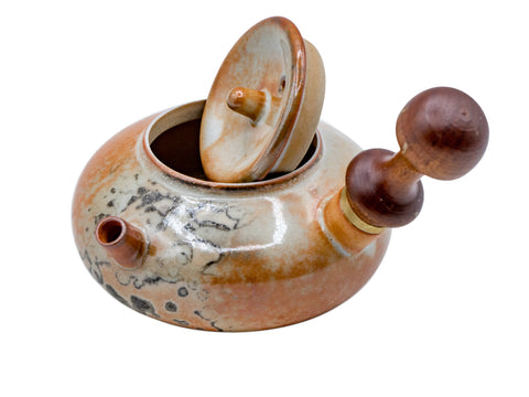 Shino geglazuurde theepot met zijhandvat # 934823