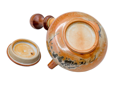 Shino geglazuurde theepot met zijhandvat # 934823